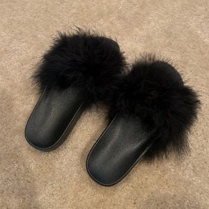 Black fur slides